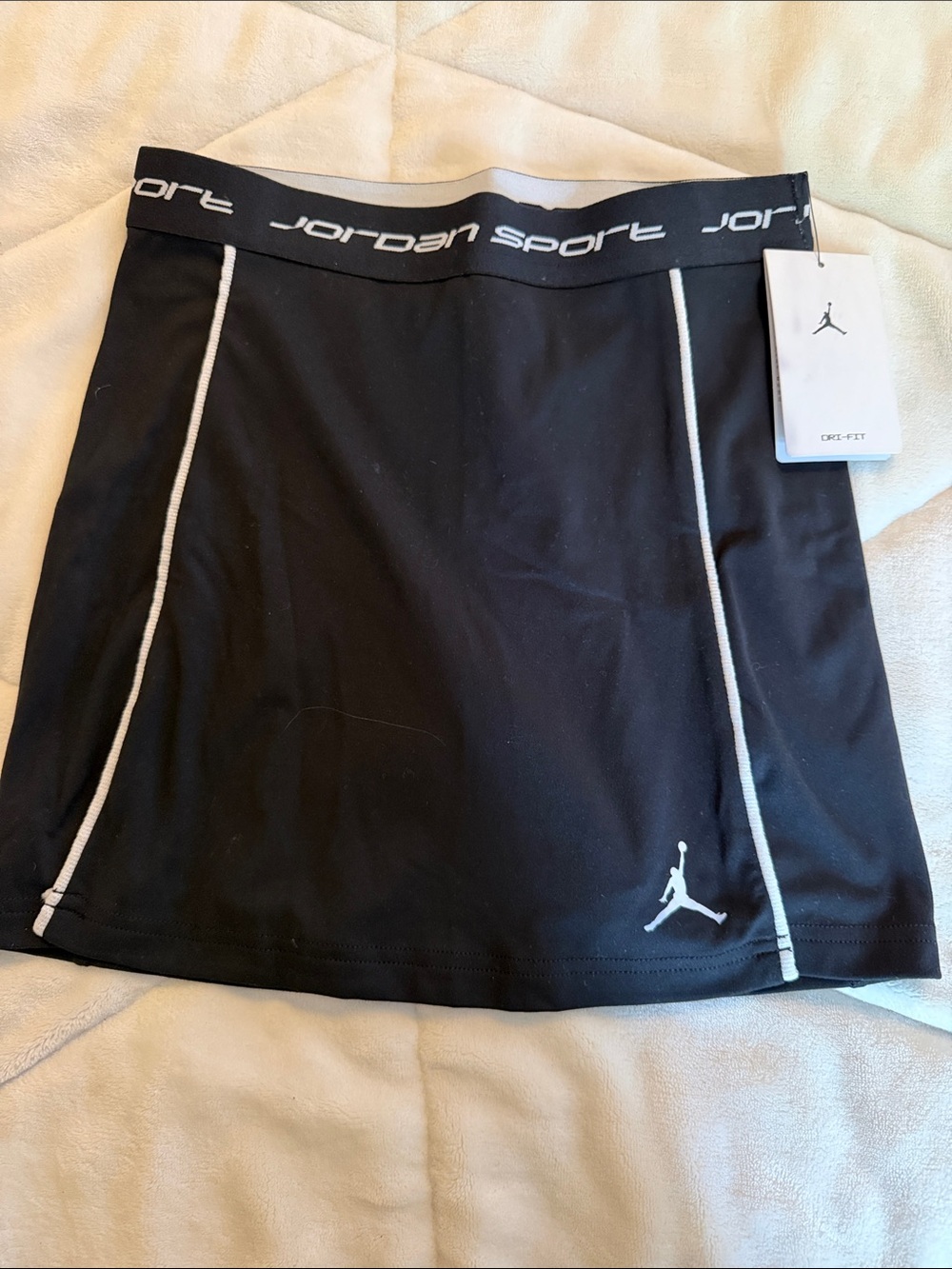 Jordan Black Mini Skirt with White Piping